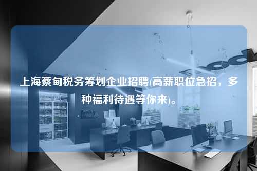 上海蔡甸税务筹划企业招聘(高薪职位急招，多种福利待遇等你来)。