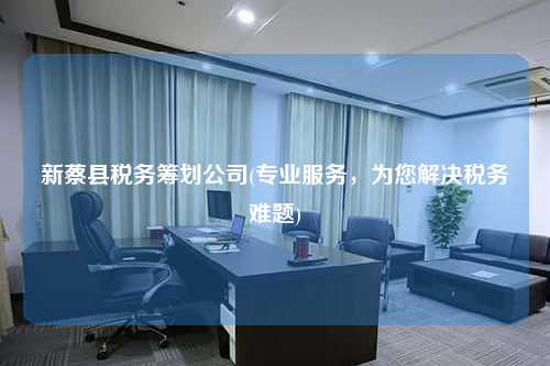 新蔡县税务筹划公司(专业服务，为您解决税务难题)  第1张